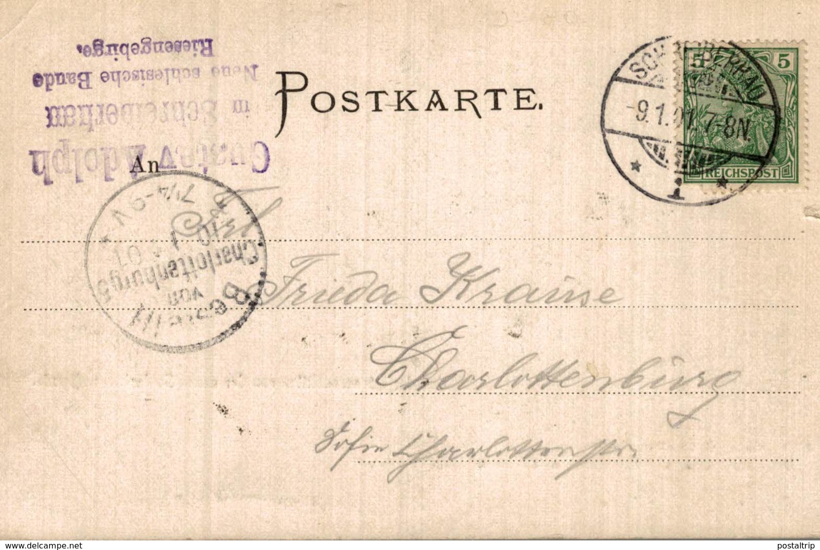 RIESENGEBIRGE  ABFAHRT DER HORNERSCHLITTEN VON DER NEUEN SCHLESISCHEN BAUDE 1901   Germany - Schlesien