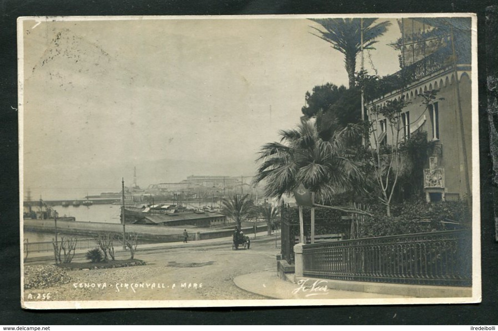 GENOVA   CIRCONVALLAZIONE  A  MARE   CARTOLNA FORMATO PICCOLO  FOTOGRAFICA   VIAGGIATA  DI FINE 800 INIZI 900 - Genova (Genoa)