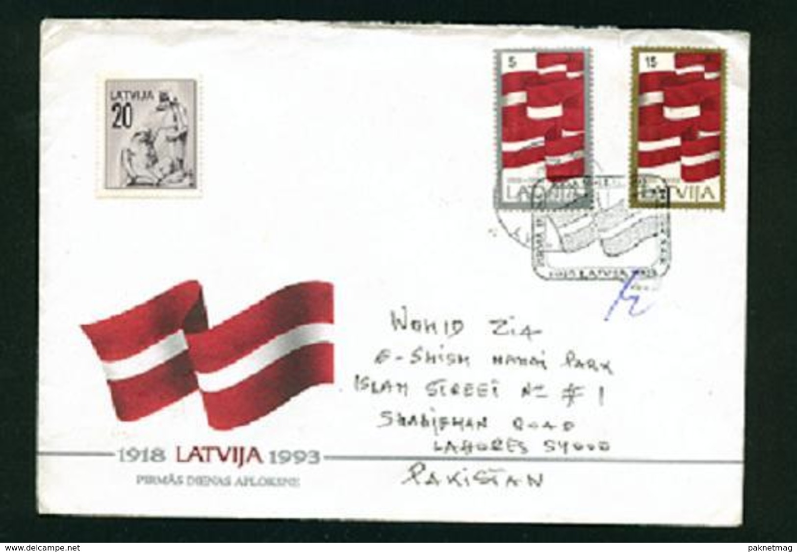 C61-  Postal Used Cover. Posted From Latvija To Pakistan - Latvia