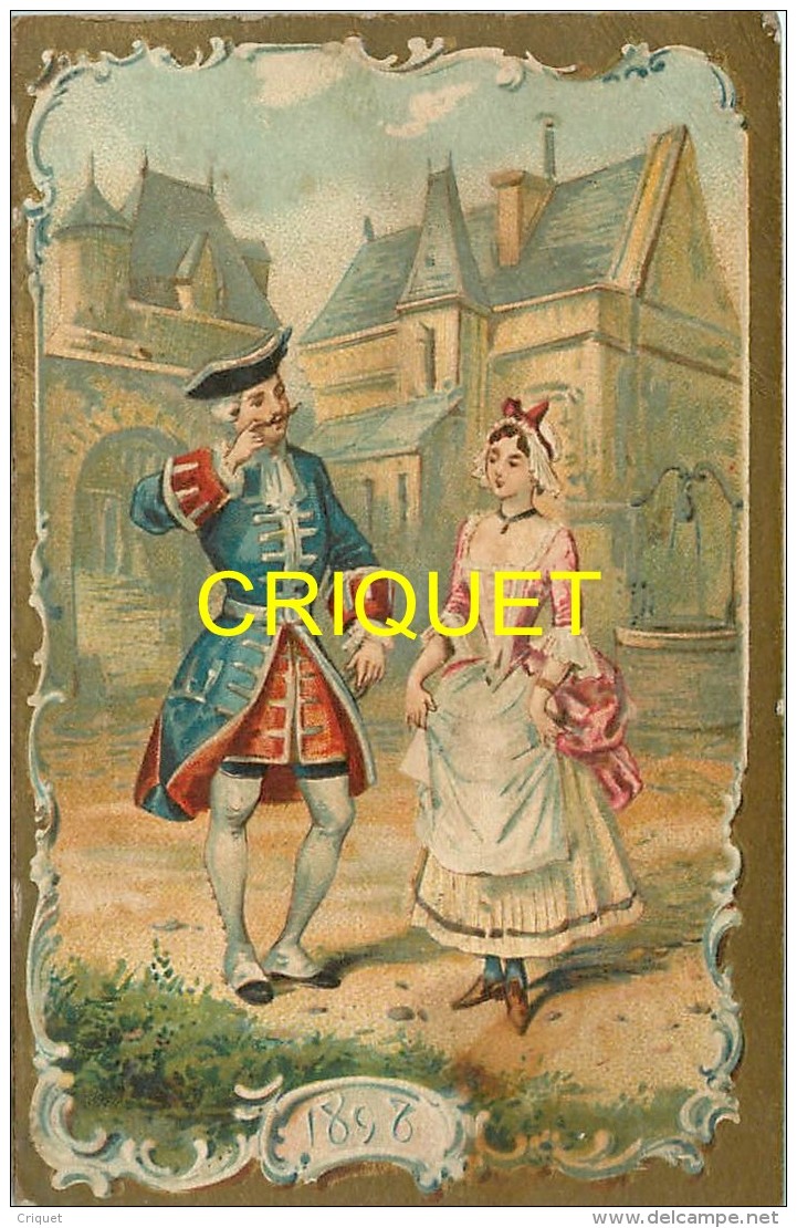 Calendrier Semestriel De LU , 1898, Couple Devant Chateau - Kleinformat : 1901-20