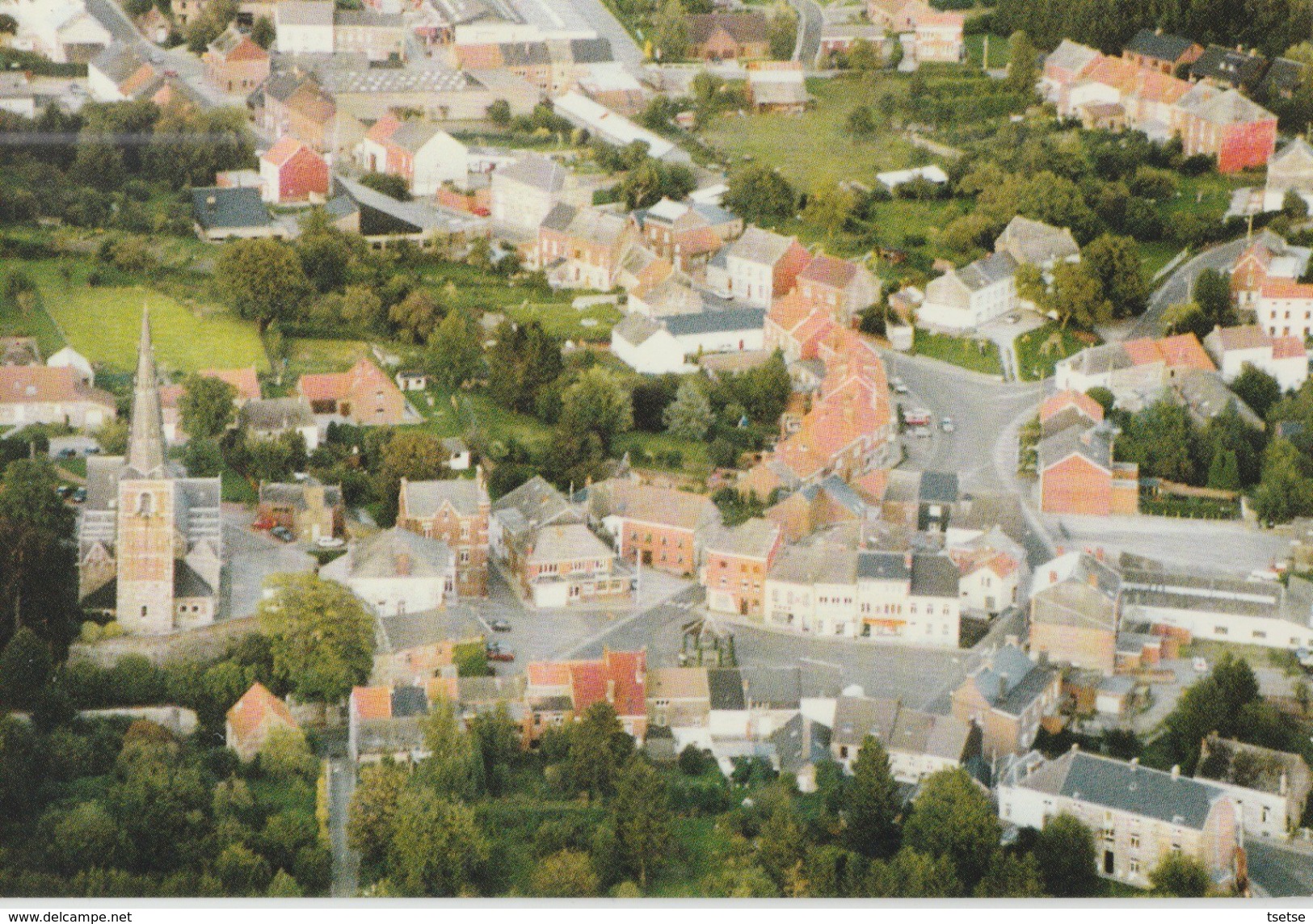 Nalinnes - Jolie Vue Aérienne Du Centre De La Commune - Ham-sur-Heure-Nalinnes