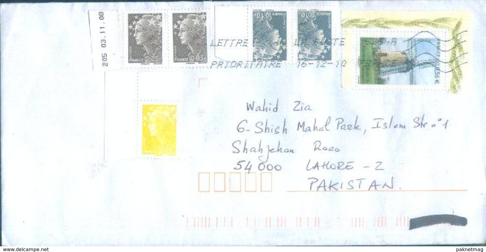 C109- Post From France To Pakistan - Other & Unclassified