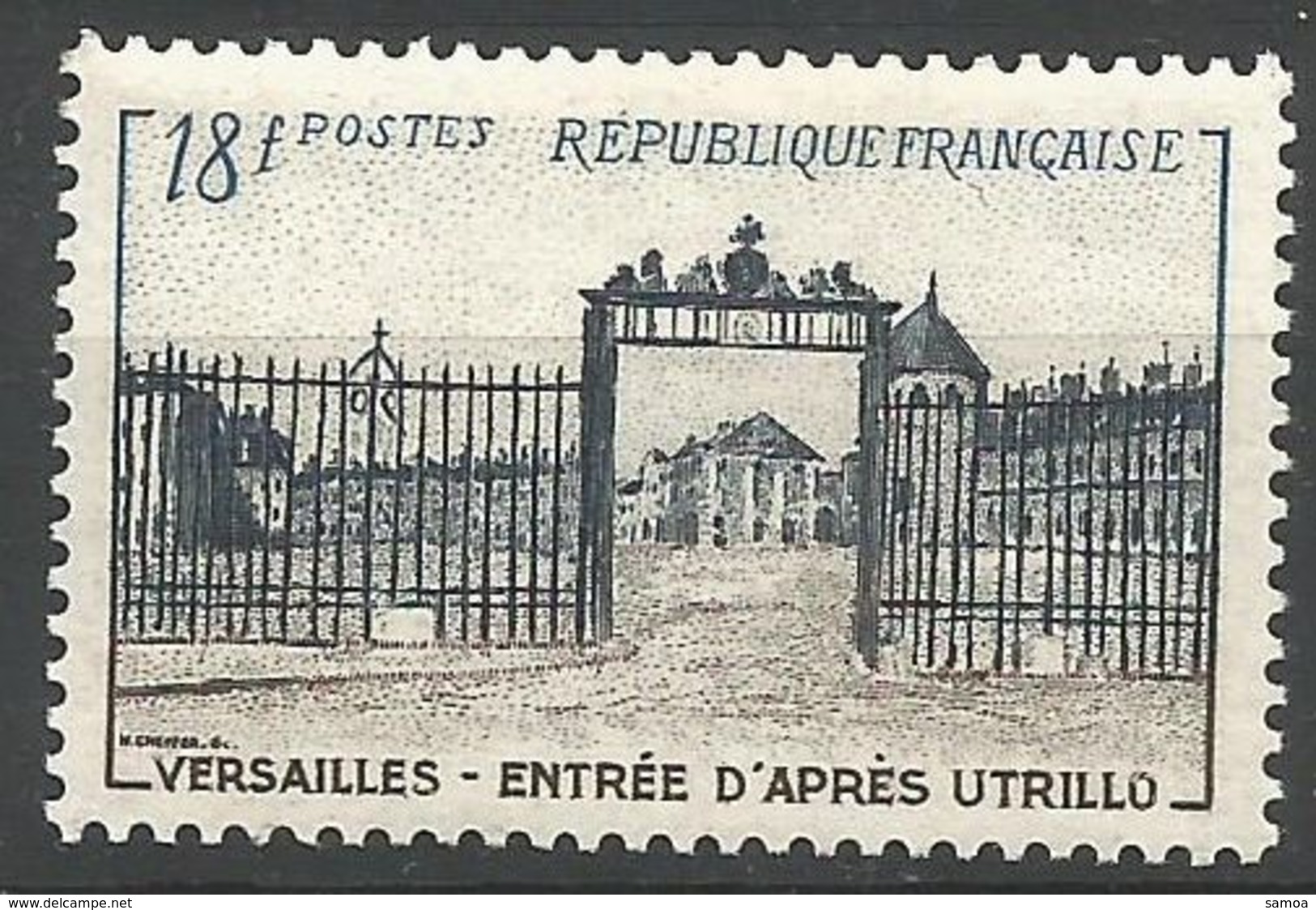 France 1954 988 ** Entrée Château De Versailles D´après Maurice Utrillo - Unused Stamps