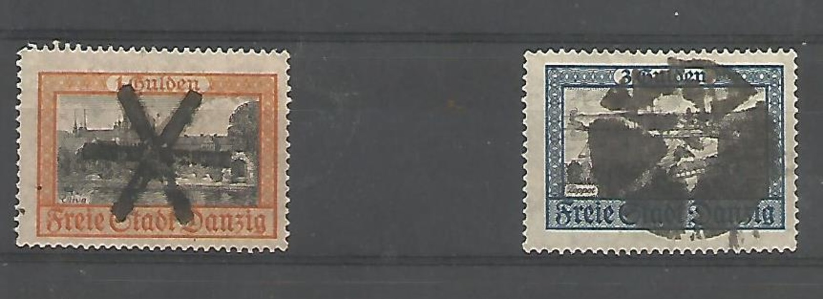 DANZIG 1924 USED MICHEL 207-209 - Sonstige & Ohne Zuordnung