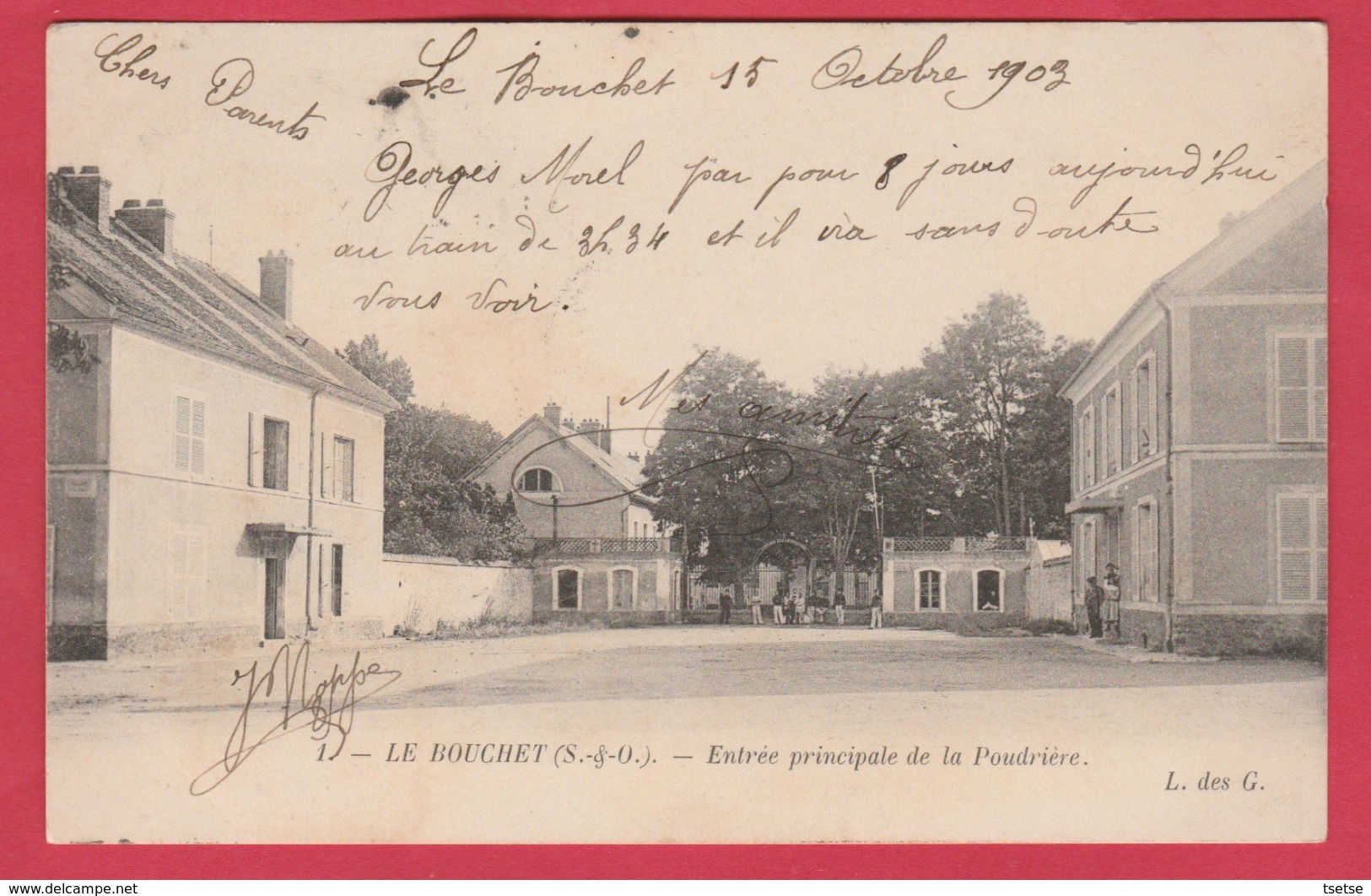 Vert-le-Petit - Le Bouchet - Entrée Principale De La Poudrière - 1903 ( Voir Verso ) - Vert-le-Petit