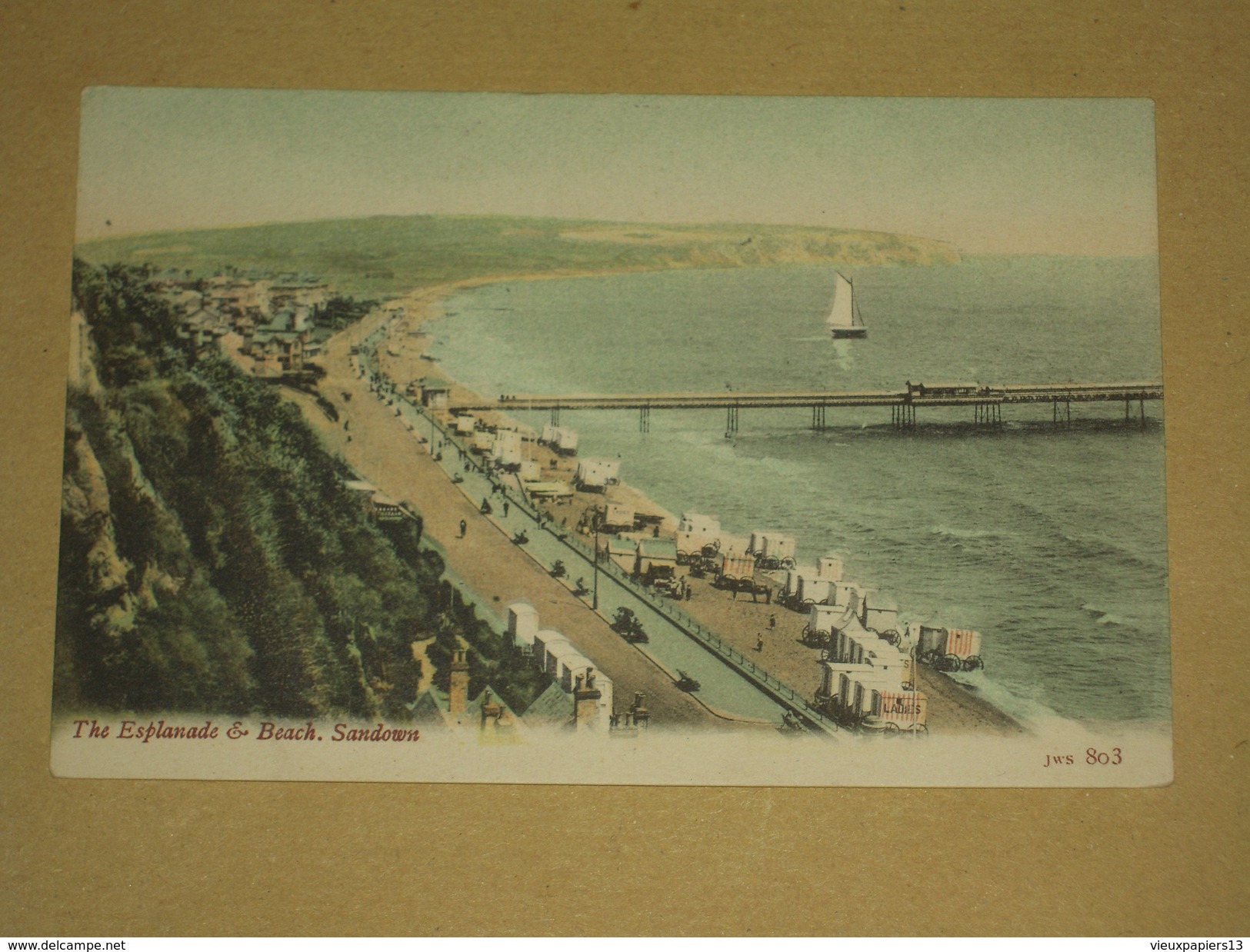 TB Cpa UK Angleterre - Isle Of Wight - The Esplanade & Beach, Sandown - TBE - Sandown