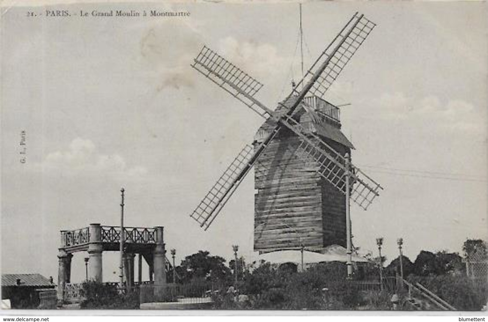 CPA Montmartre Paris XVIIIe écrite Moulin - Andere & Zonder Classificatie