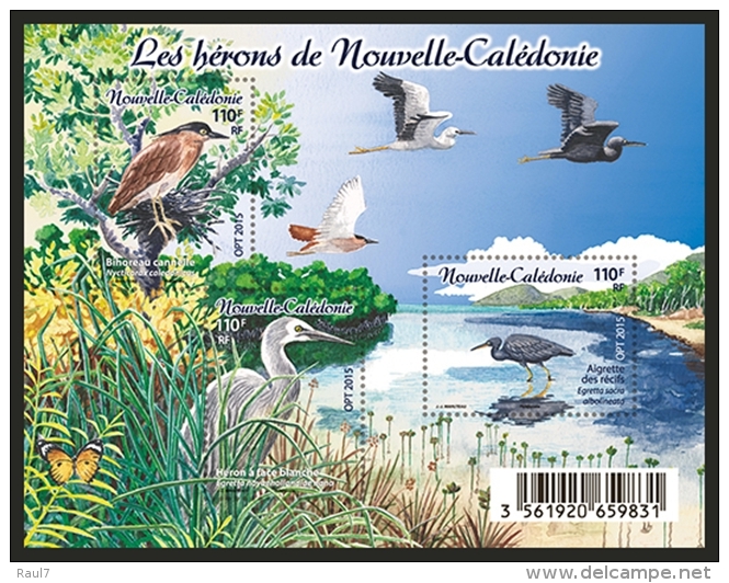 Nouvelle-Calédonie 2015 - Oiseaux, Hérons De N.Calédonie - BF Neufs // Mnh - Unused Stamps