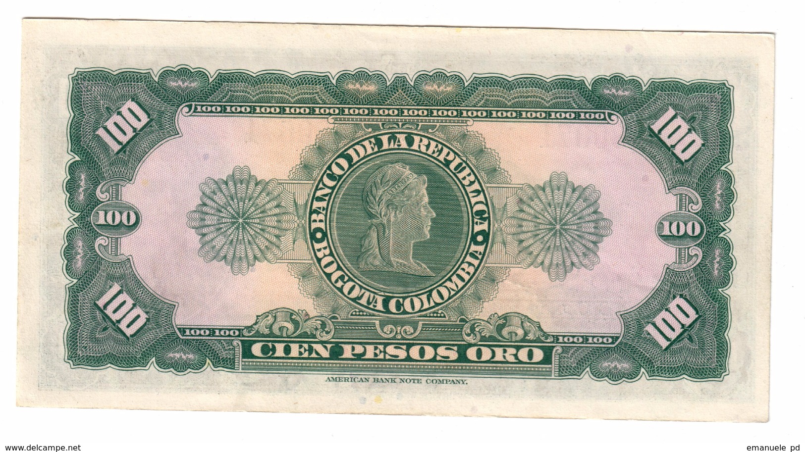 Colombia 100 Pesos 07/08/1958 AUNC - Colombie