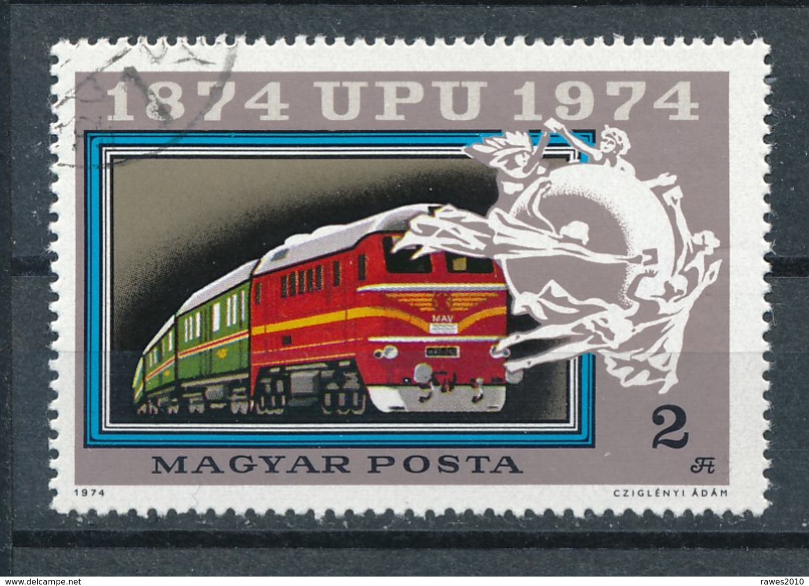 Ungarn 1974 Mi. 2949 A Gest. Weltpostverein UPU Eisenbahn Postzug - Brücken