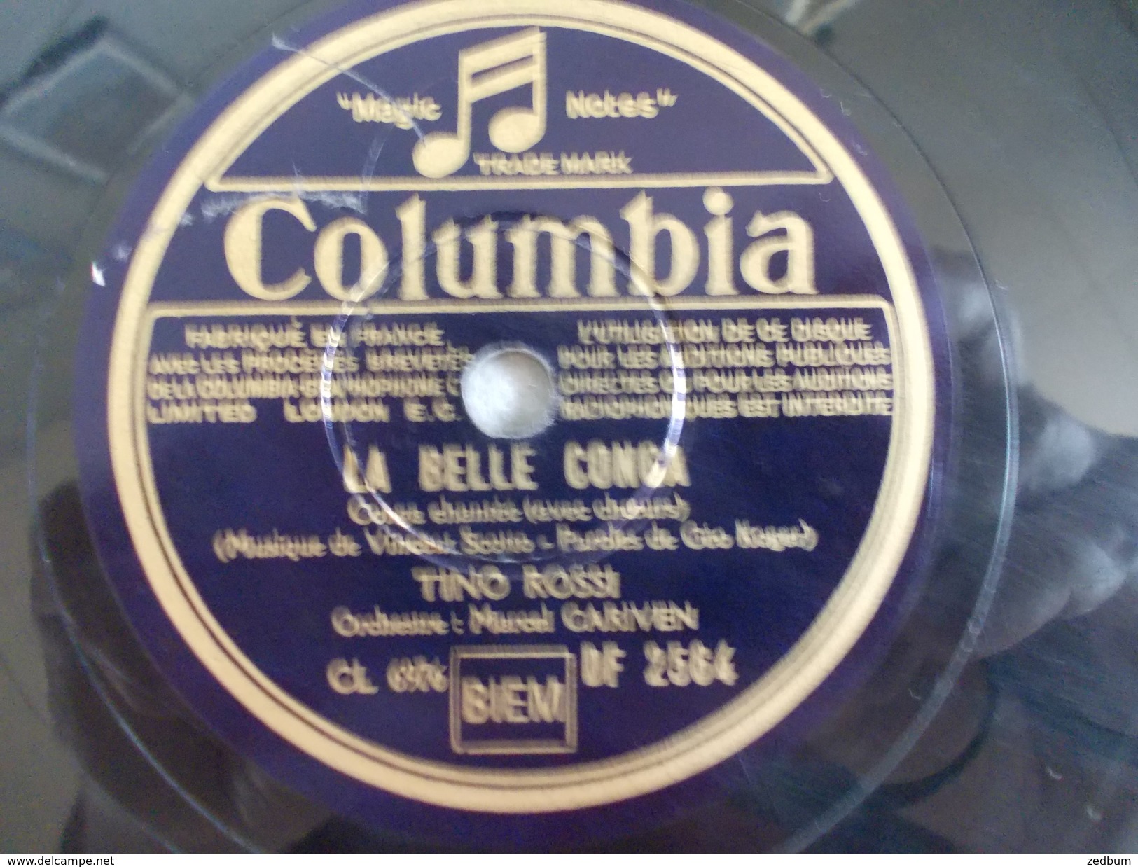78T - De Nice à Monte Carlo Et La Belle Conga Par Tino Rossi - 78 Rpm - Gramophone Records
