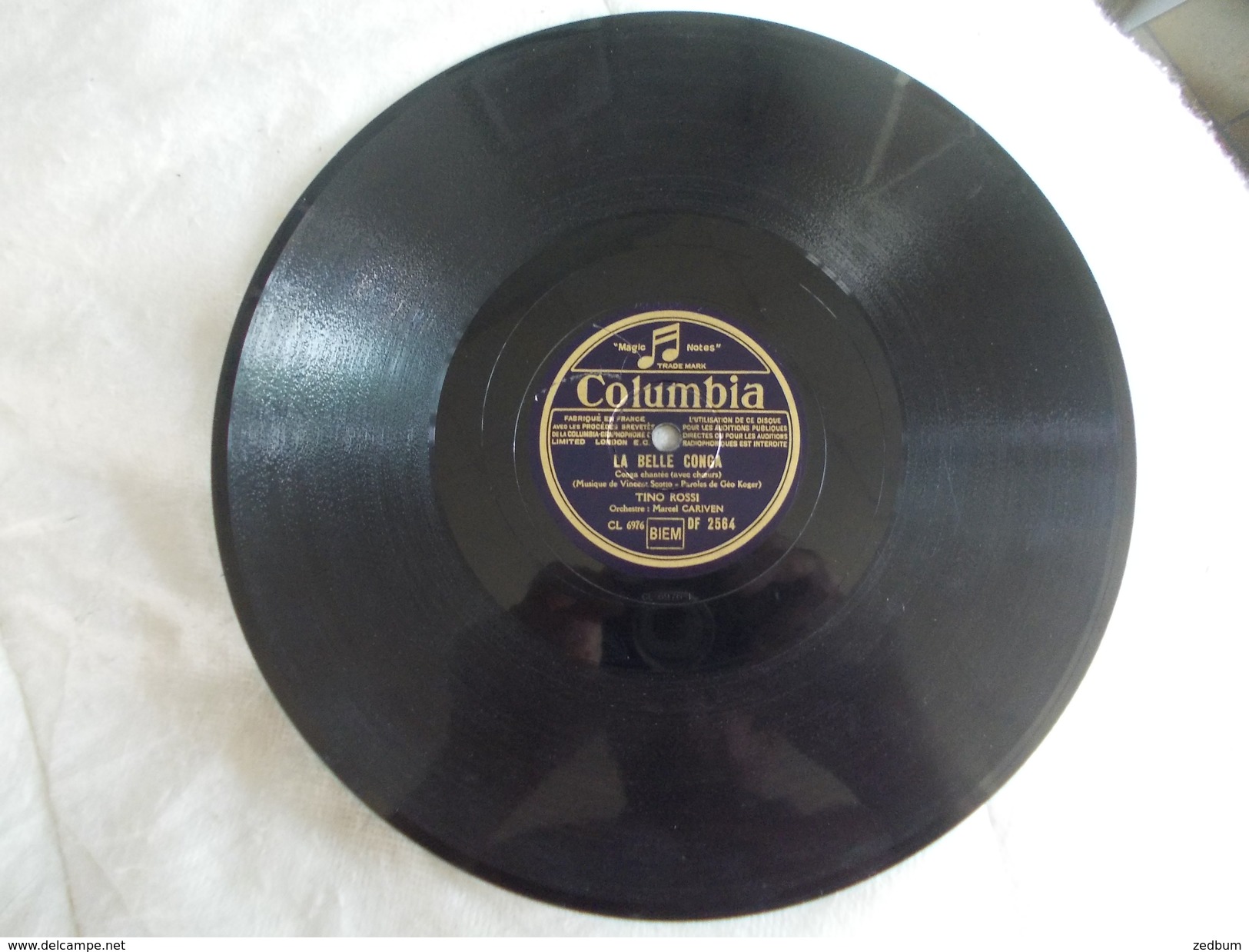 78T - De Nice à Monte Carlo Et La Belle Conga Par Tino Rossi - 78 Rpm - Gramophone Records