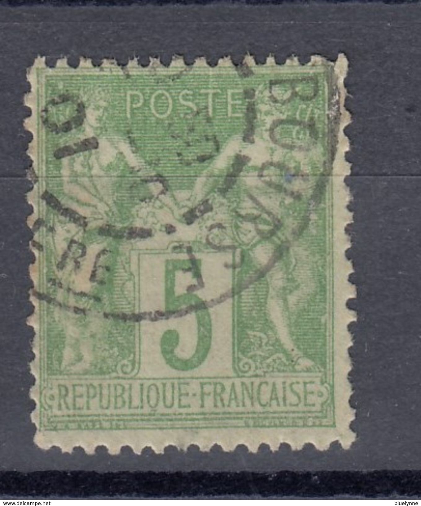 Frankreich 5 C Frieden/Handel-Allegorie 1898 - "..bourse" Zentrisch 2 Kreis Gestempelt - 1876-1898 Sage (Type II)