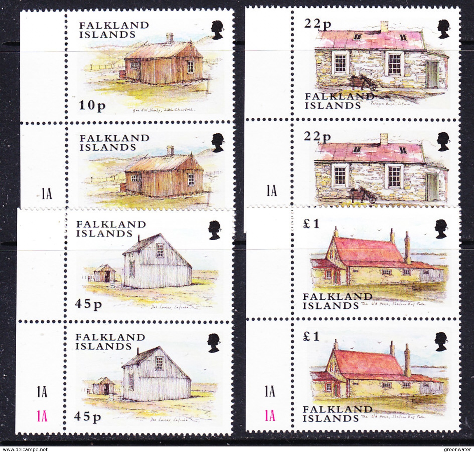 Falkland Islands 2002 Sheperd's Houses 4v (pair)  ** Mnh (35890A) - Falklandeilanden