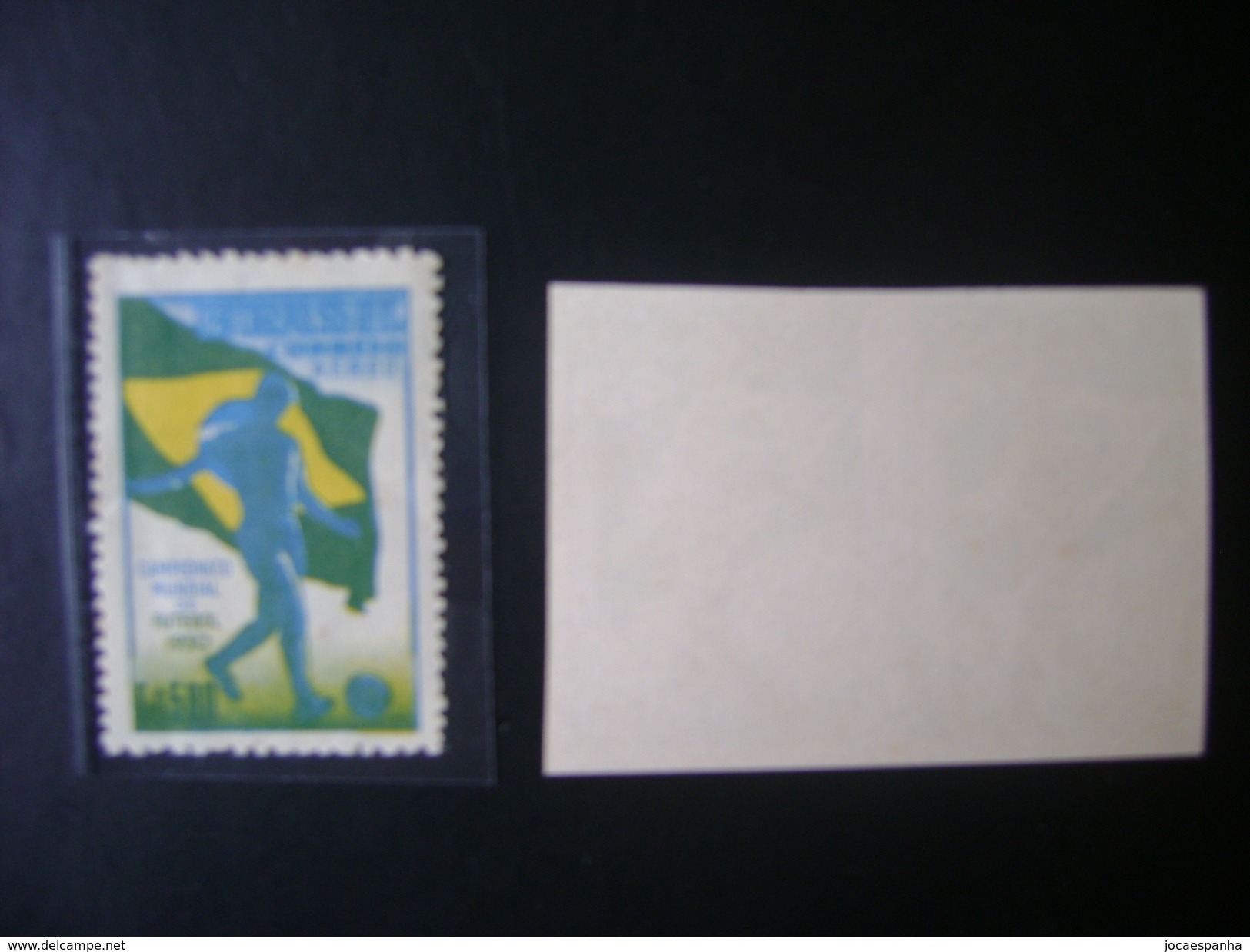 WORLD CUP OF FOOTBALL IN BRAZIL 1950 - A-76 IN PAIR TESTS COLOR BROWN MOVED DOWN - 1950 – Brasilien