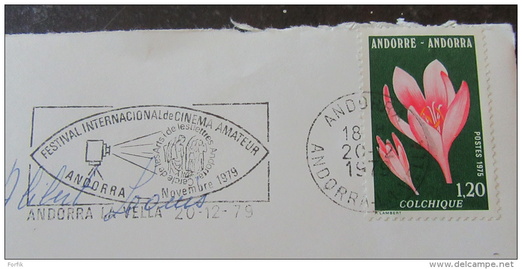 3 enveloppes Andorre Français 1979 avec timbres YT n°247x2/281