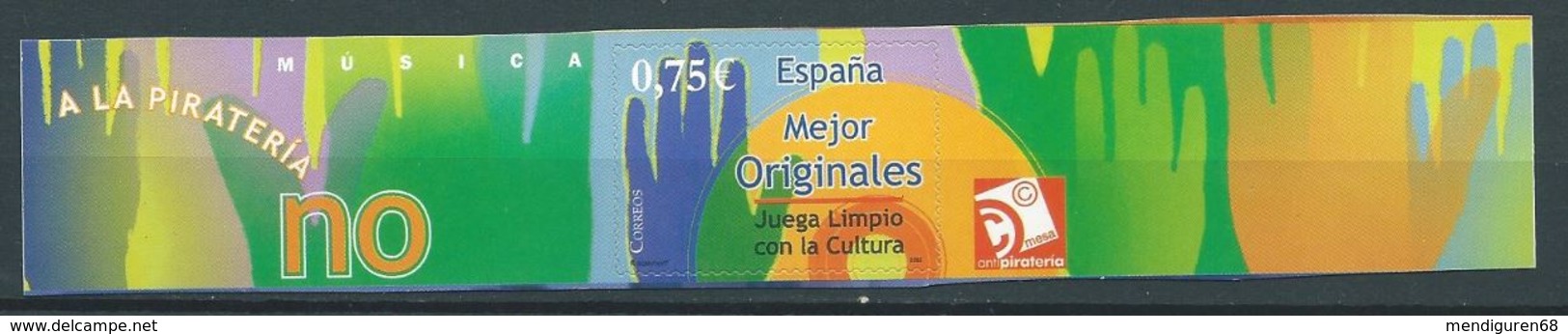 ESPAGNE SPANIEN SPAIN ESPAÑA 2002 FROM M/S WORLD STAMP SHOW: MUSIC ED 3943D YV 3515 MI 3794 SC 3183D SG 3916 - Ungebraucht
