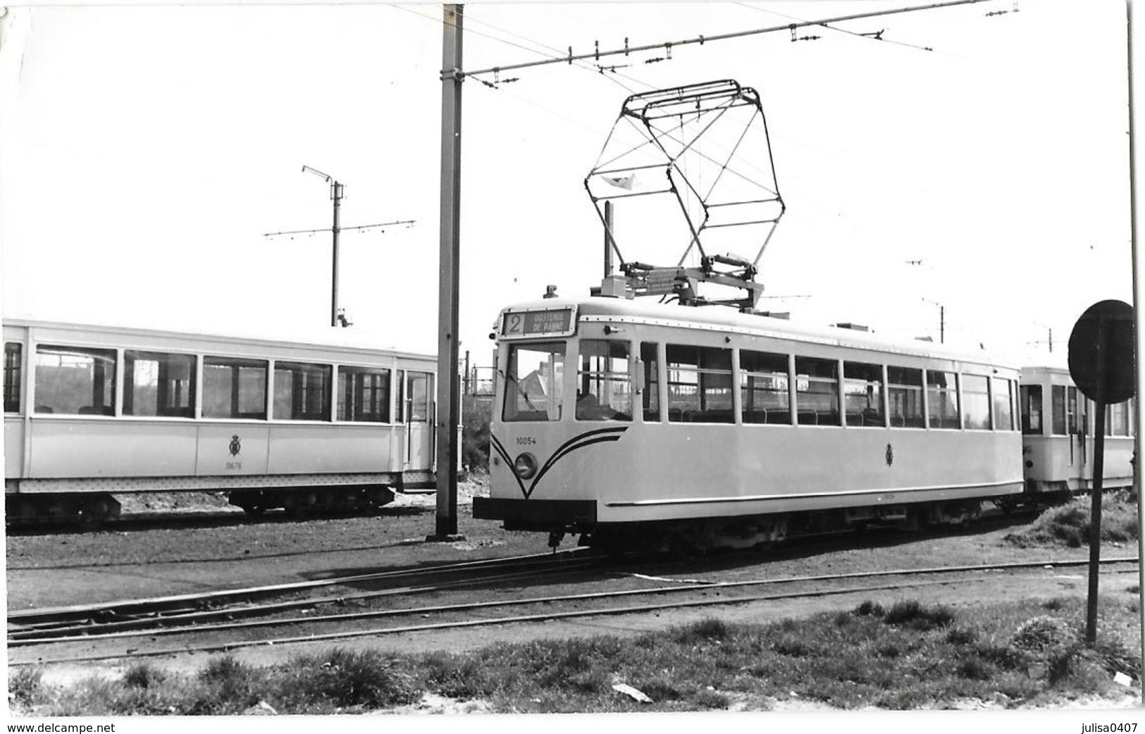 OSTENDE (Belgique) Photographie Format Cpa Chemin De Fer Tramway électrique 1967 - Oostende