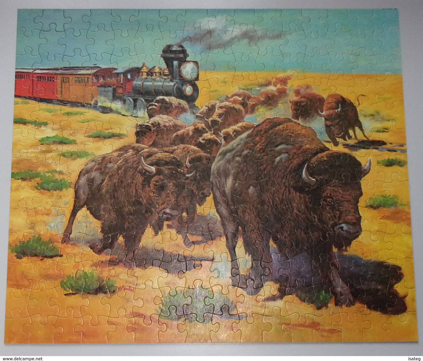 Puzzle Vintage - 1973 - Serie Western "Les Bisons" - 200 Pieces - Mb - Puzzle Games