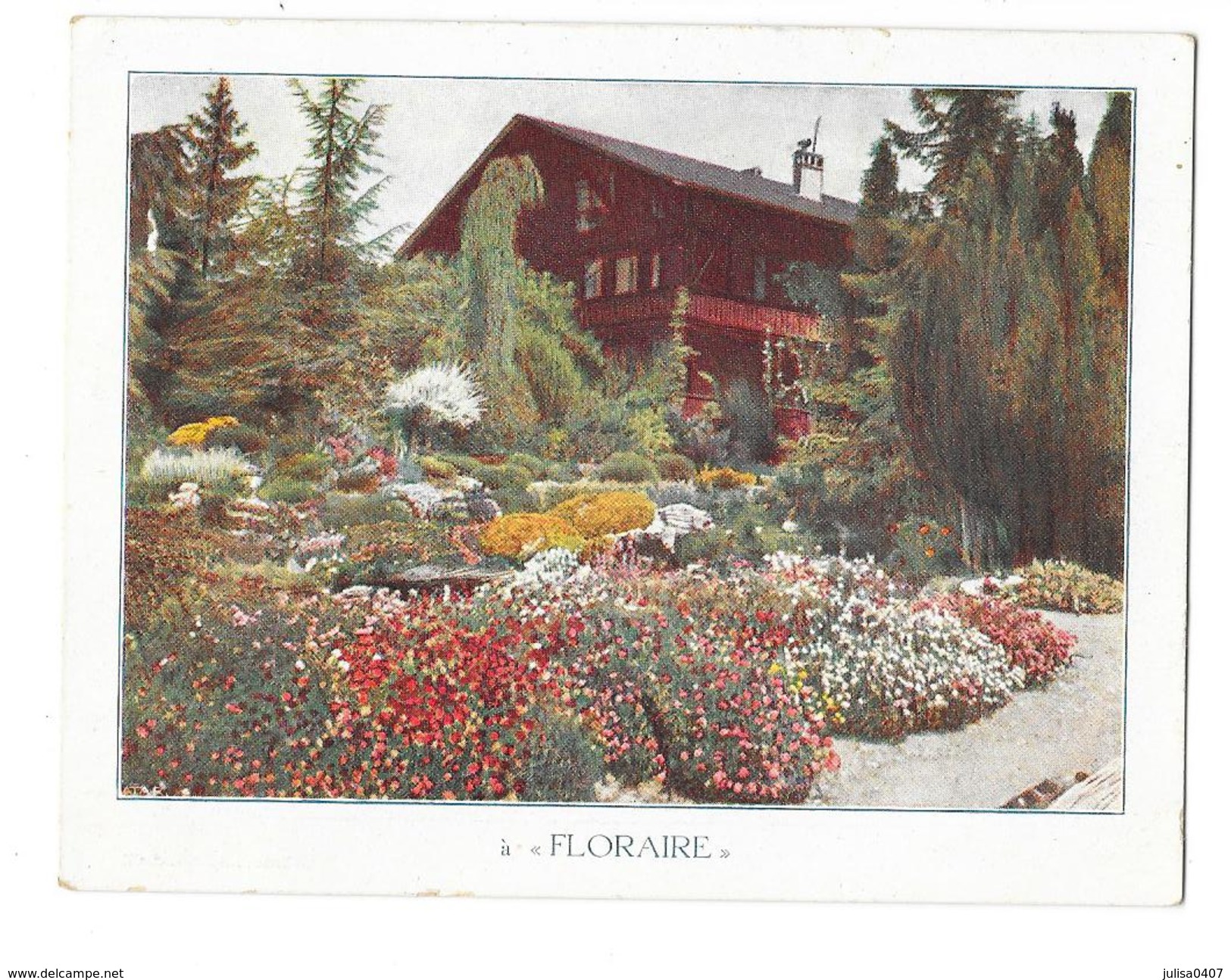 CHENE BOURG (Suisse) Carte Publicitaire Jardin Alpin D'acclimatation Floraire CORREVON Et Fils - Chêne-Bourg