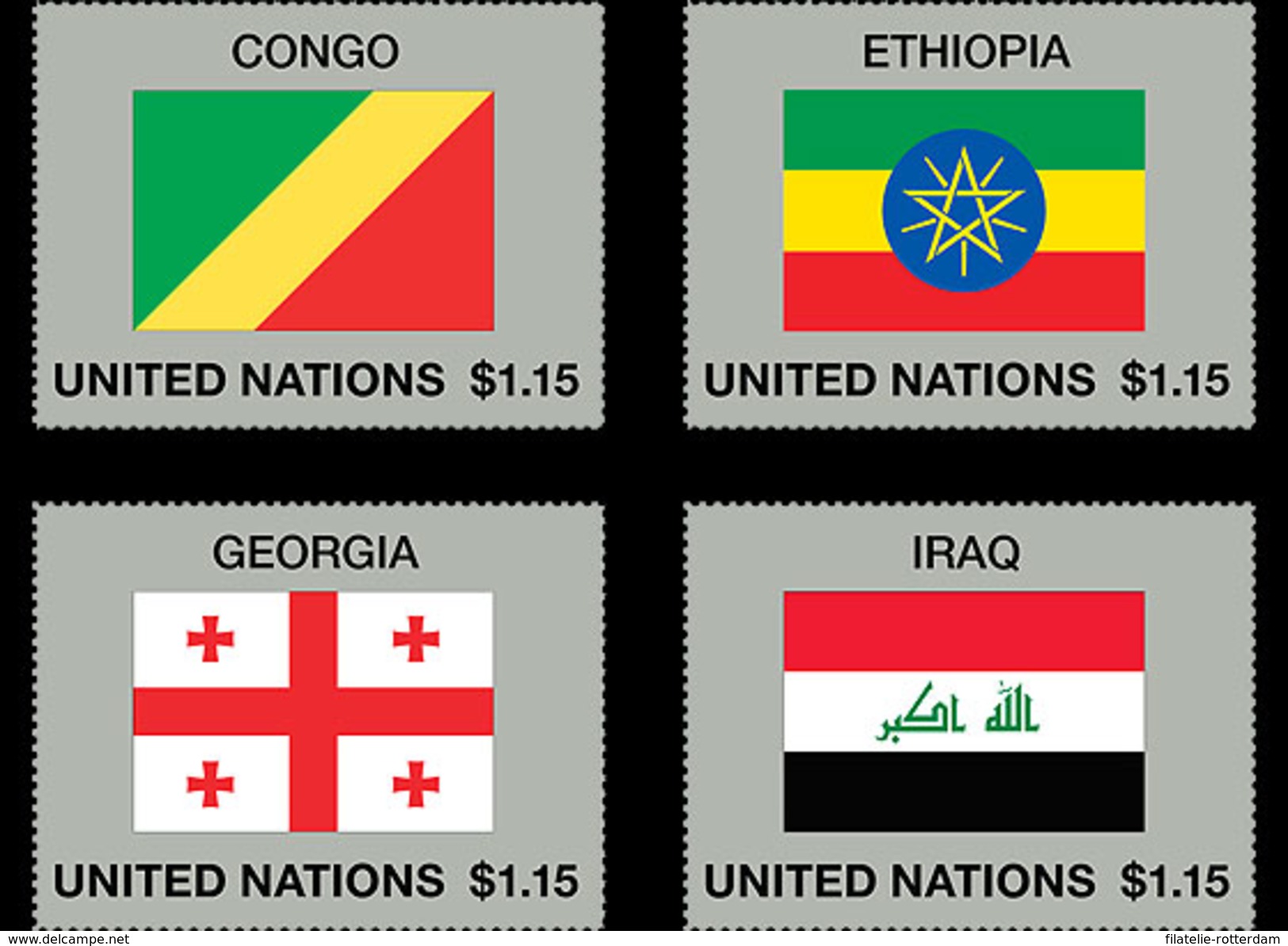 Verenigde Naties / United Nations - Postfris / MNH - Complete Set Vlaggen 2017 - Gezamelijke Uitgaven New York/Genève/Wenen
