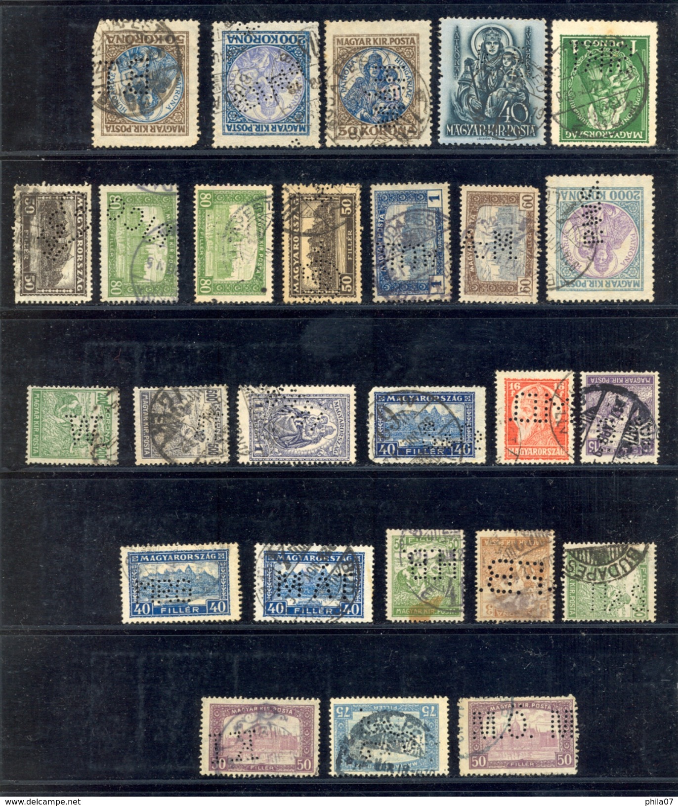 Hungary - Lot Of Various Perforation On Stamps, Various Quality / 2 Scans - Altri & Non Classificati