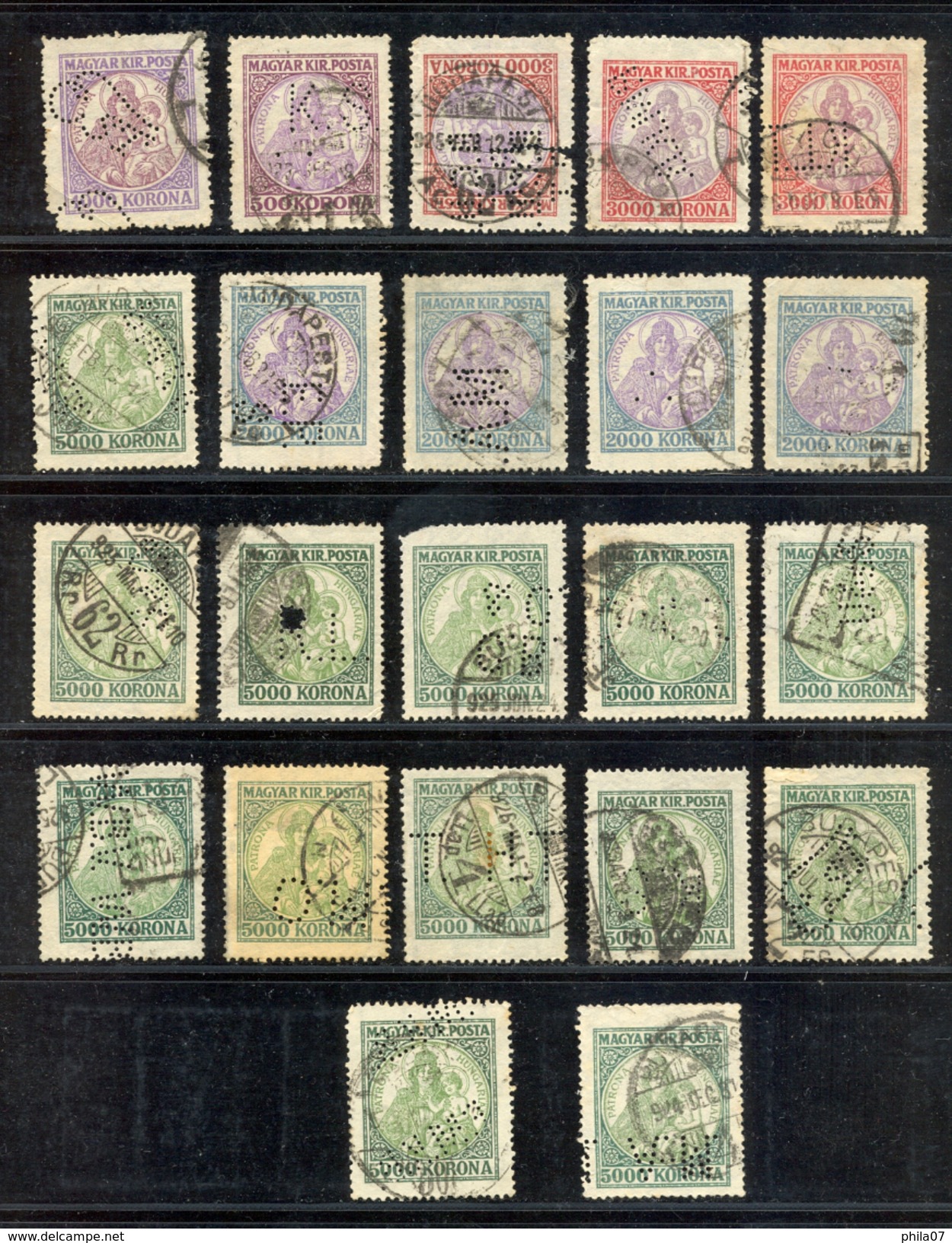 Hungary - Lot Of Various Perforation On Stamps, Various Quality / 2 Scans - Autres & Non Classés