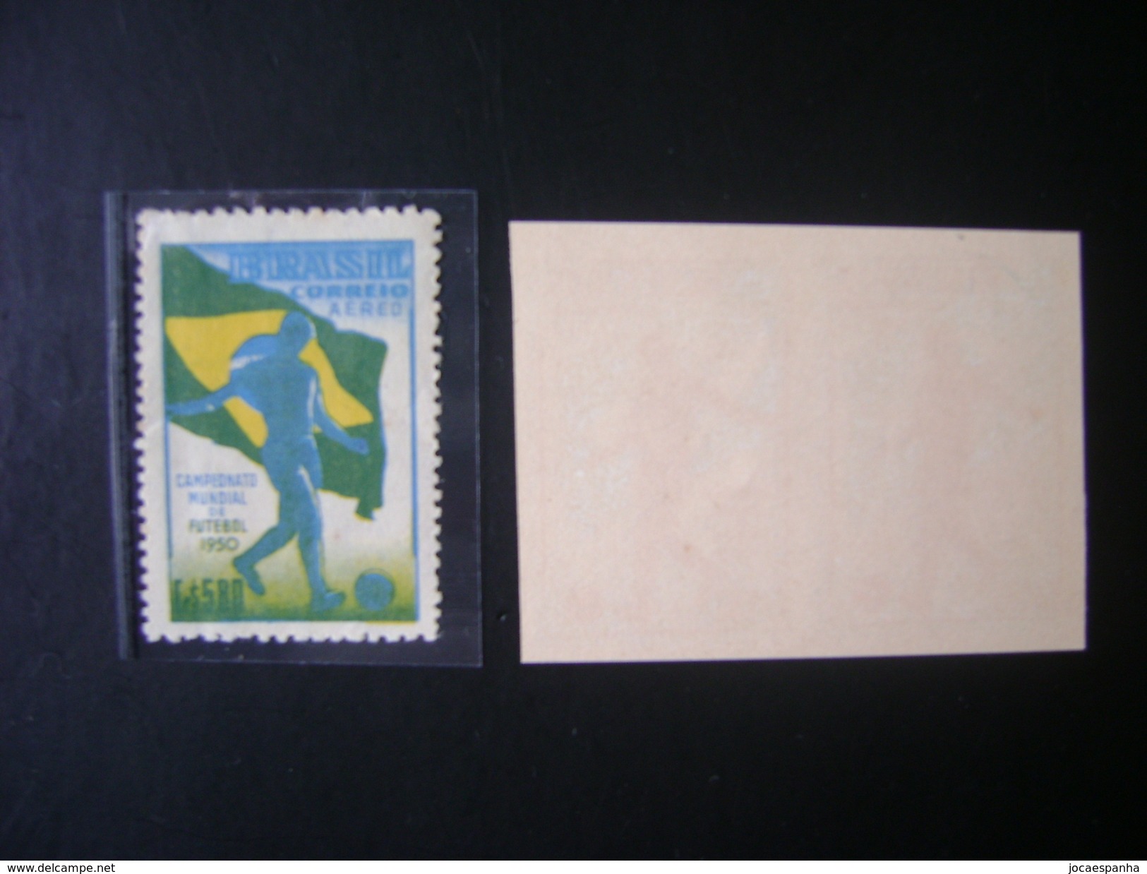 WORLD CUP OF FOOTBALL IN BRAZIL 1950 - A-76 IN PAIR TESTS BLUE COLOR MOVED - 1950 – Brasilien