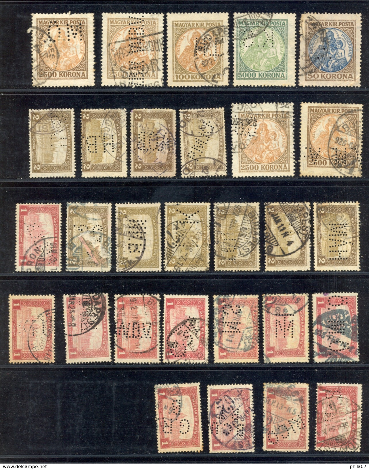 Hungary - Lot Of Various Perforation On Stamps, Various Quality / 2 Scans - Sonstige & Ohne Zuordnung