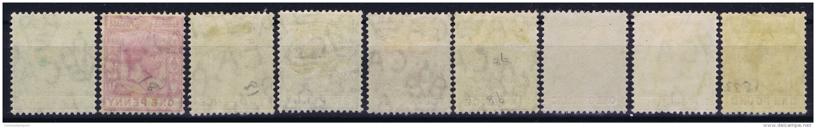 Bahamas: SG 81 - 89 MH/* Falz/ Charniere  1912- 1919 - 1859-1963 Kolonie Van De Kroon