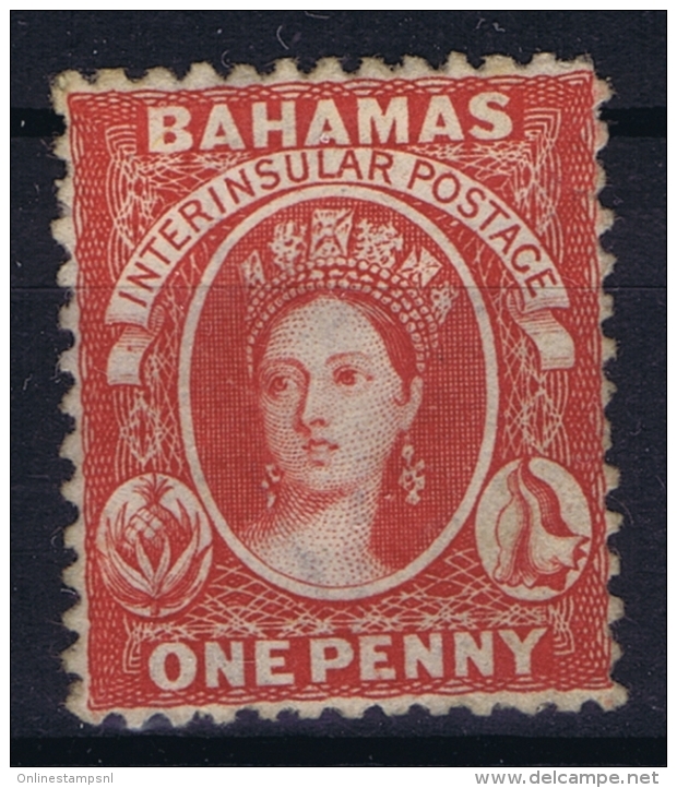 Bahamas: SG 21 Carmin Lake Wmk CC  Perfo 12,5   MH/* Falz/ Charniere - 1859-1963 Kronenkolonie