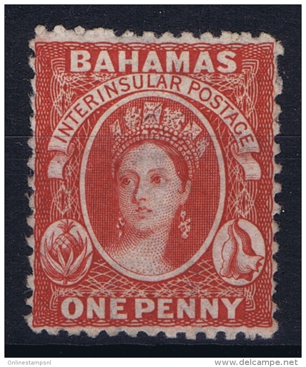 Bahamas: SG 23 Rose Red Wmk CC  Perfo 12,5   Not Used (*) SG - 1859-1963 Crown Colony