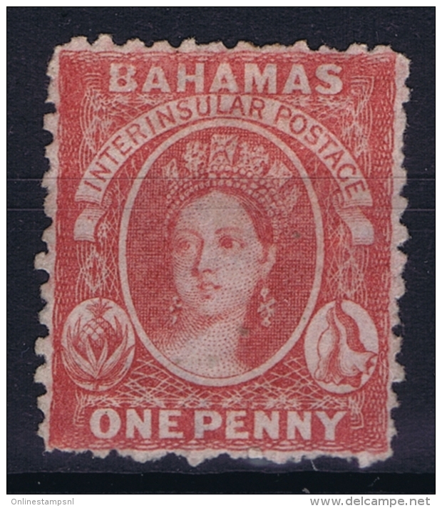 Bahamas: SG 23 Rose Red Wmk CC  Perfo 12,5   Not Used (*) SG - 1859-1963 Crown Colony