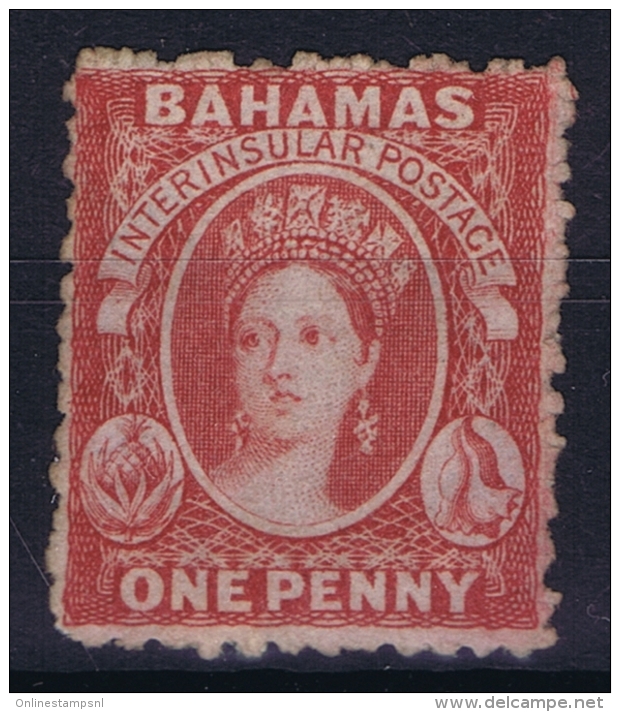 Bahamas: SG 24 Red Wmk CC  Perfo 12,5   Not Used (*) SG - 1859-1963 Crown Colony