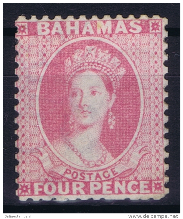 Bahamas: SG 26 Dull Rose Wmk CC  Perfo 12,5   Not Used (*) SG - 1859-1963 Crown Colony