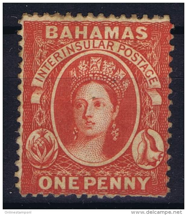 Bahamas: SG 33 Scarlet Wmk CC  Perfo 14   Not Used (*) SG - 1859-1963 Kronenkolonie