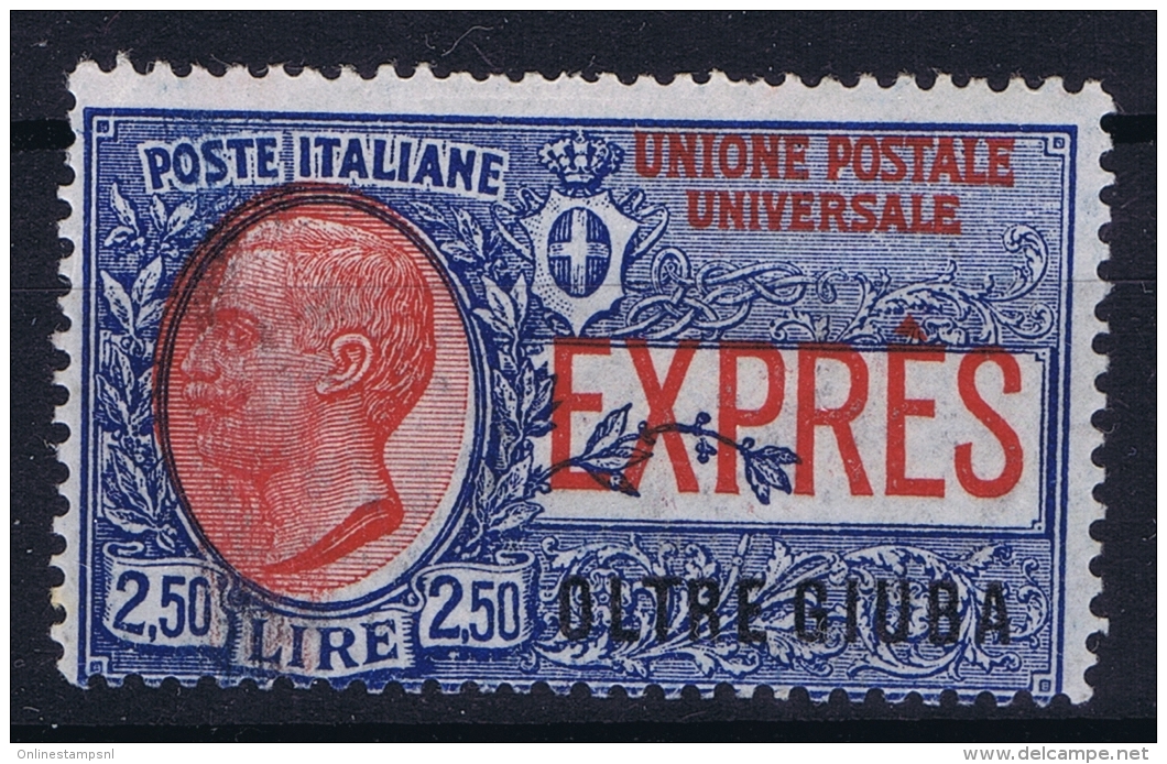 Italy Oltre Guiba Espresso Sa Nr 2 Color Shift In Red  Postfrisch/neuf Sans Charniere /MNH/**  Sa 230 Euro - Oltre Giuba