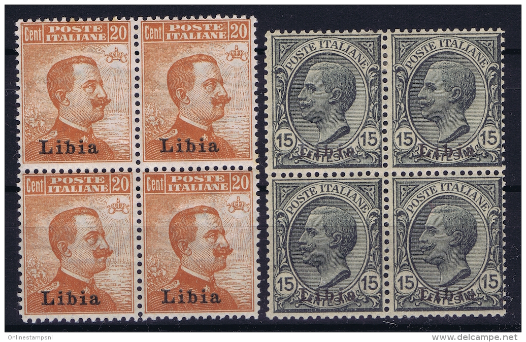 Italy Libia  Sa 20 + 33 , 3 X Postfrisch/neuf Sans Charniere /MNH/**  + 1x MH/* Falz/ Charniere - Libya