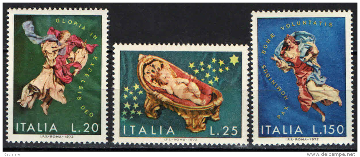 ITALIA - 1972 - NATALE- CHRISTMAS - NAVIDAD - NOEL - NUOVI MNH - 1971-80: Ungebraucht