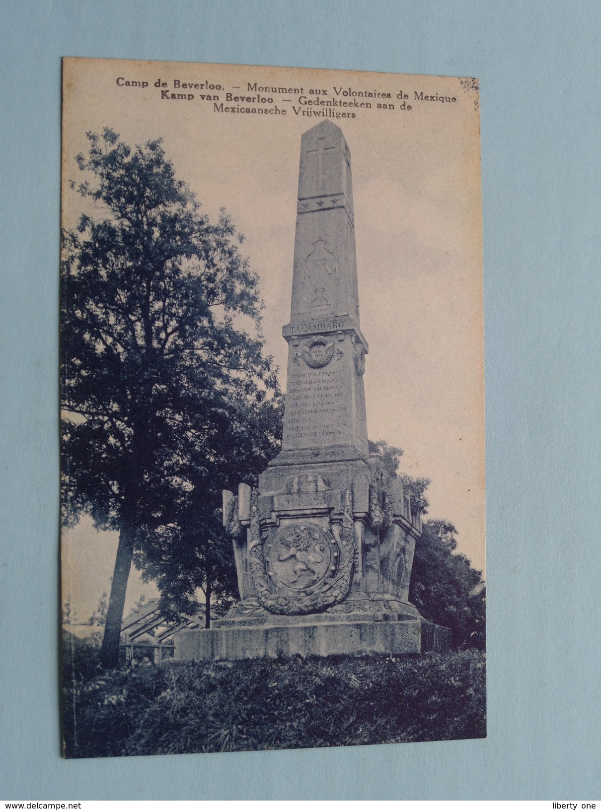 Gedenteeken Aan De Mexicaansche Vrijwilligers ( Apers ) Anno 19?? ( Zie Foto Details ) ! - Leopoldsburg (Camp De Beverloo)