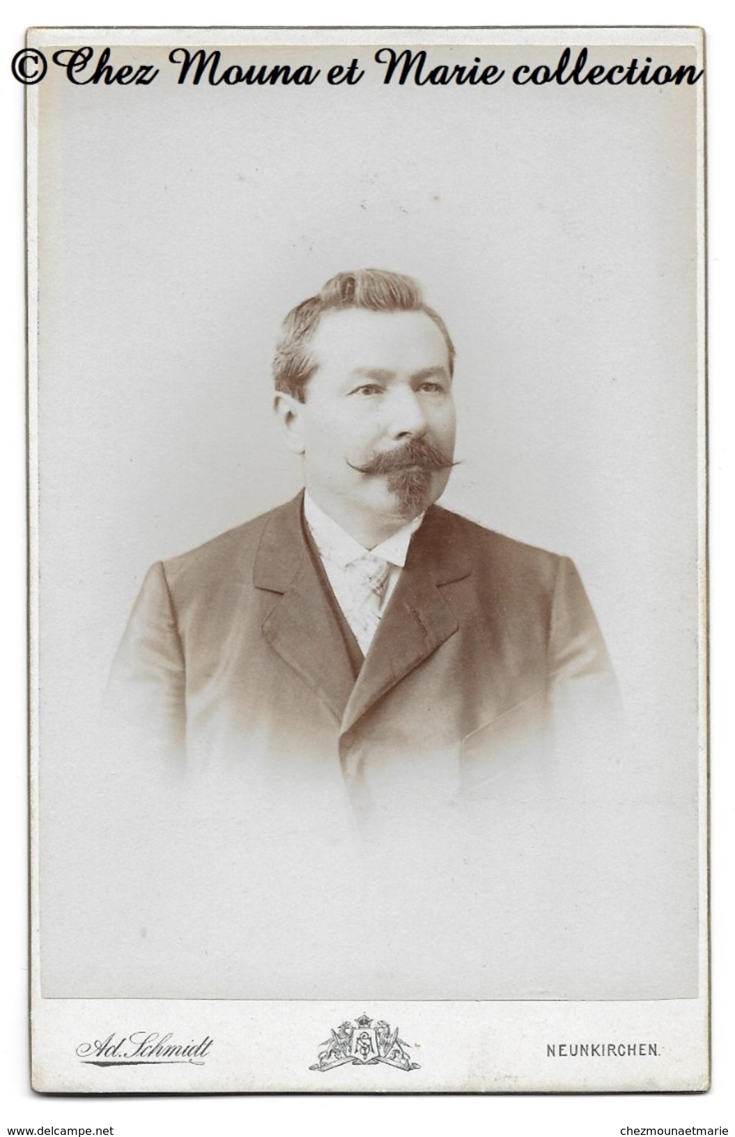 NEUNKIRCHEN ALLEMAGNE - UN HOMME - SCHMIDT - CDV PHOTO 16.5 X 10.5 CM - Personnes Anonymes