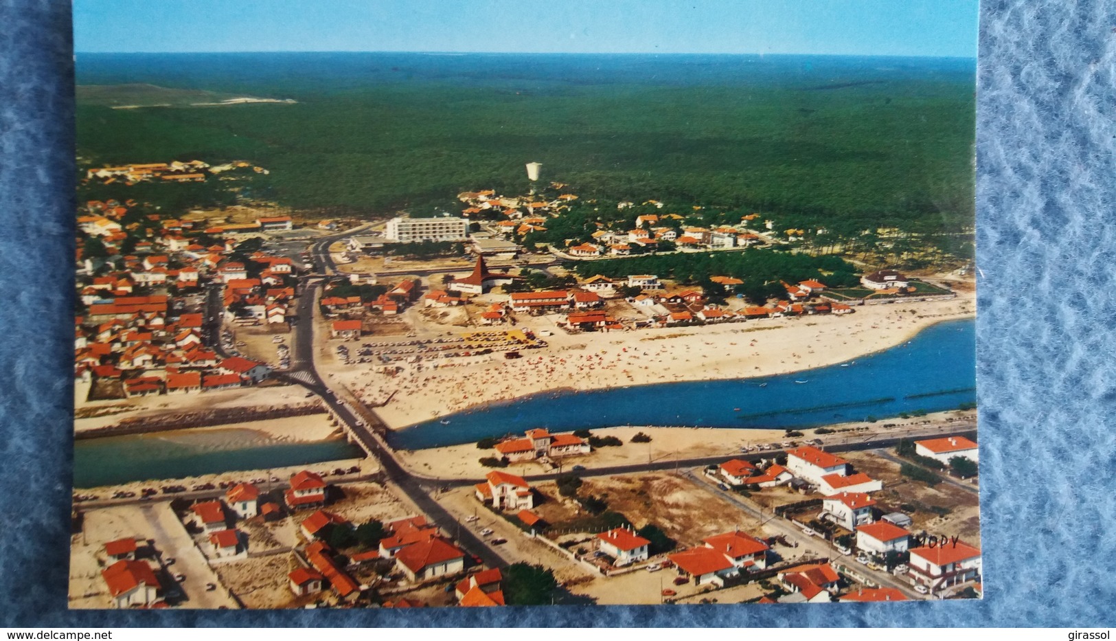 CPSM MIMIZAN PLAGE LANDES VUE GENERALE AERIENNE LE COURANT ED MOPY - Mimizan Plage