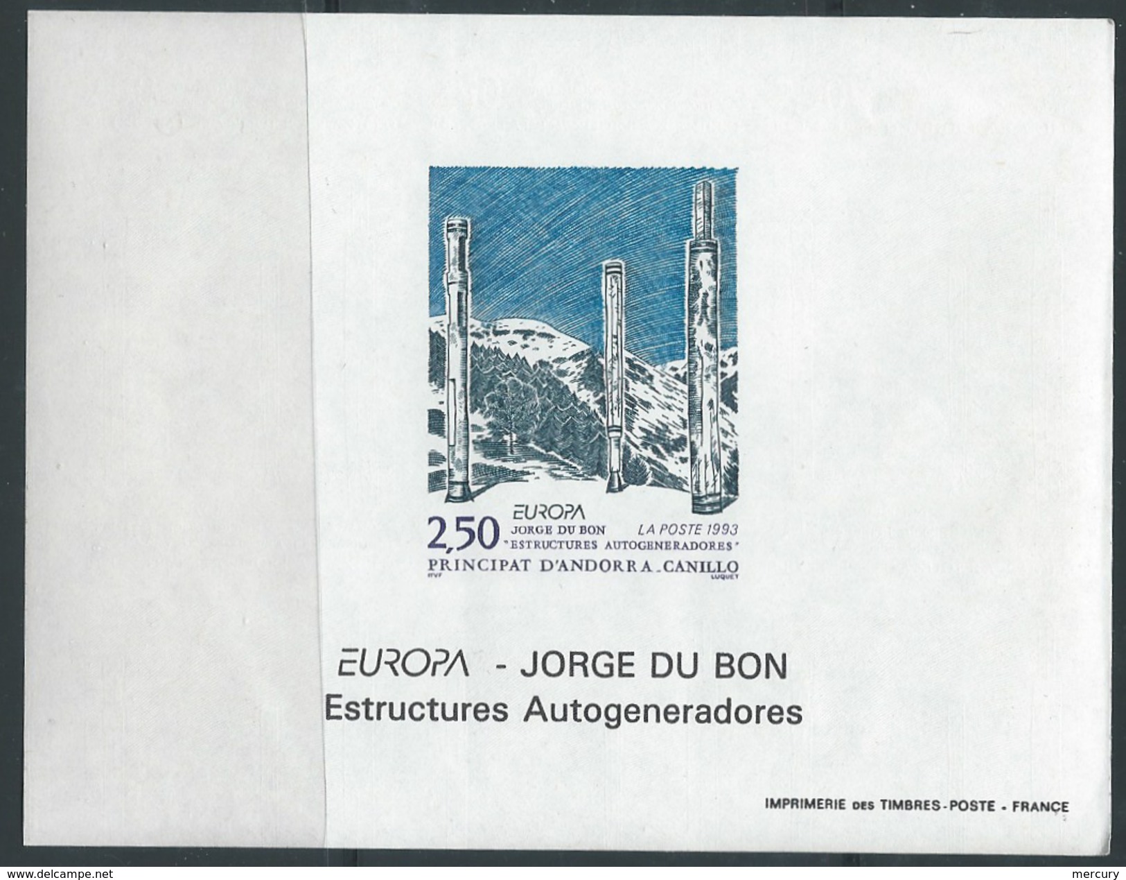 ANDORRE - EPREUVE DE LUXE -  Europa 1993 - Endroit Païen à Encamp - Ongebruikt