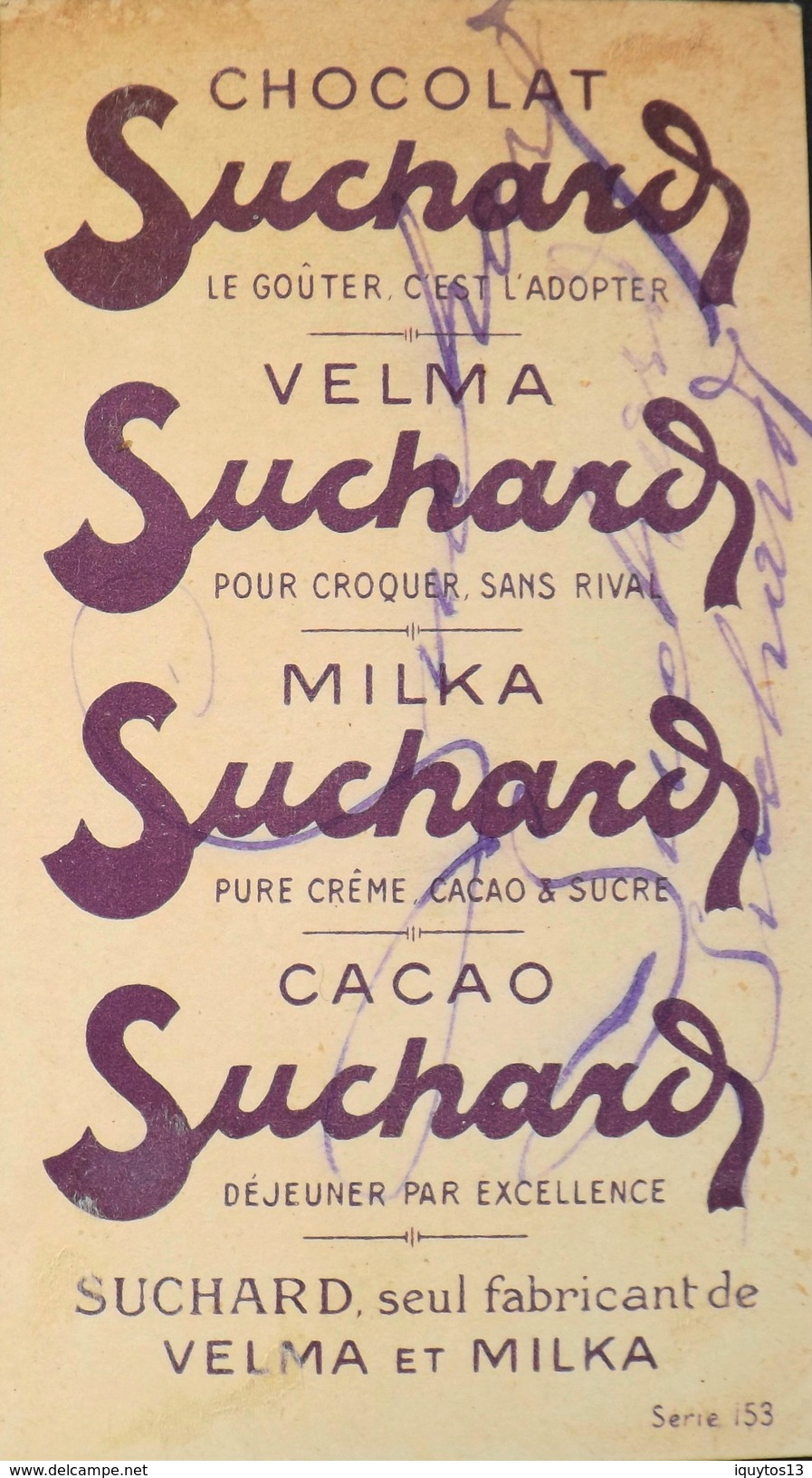 CHROMO & IMAGE - CHROMO. - Chocolat Suchard - En B. état - Suchard