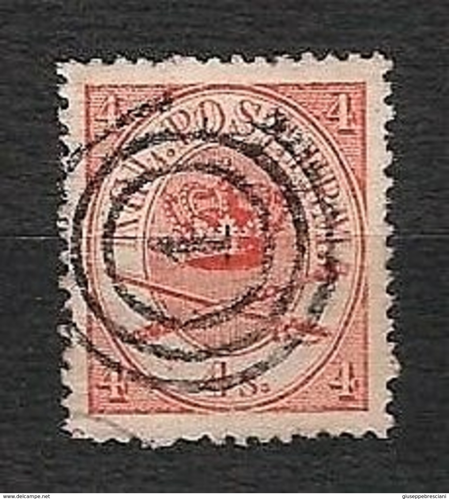 DENMARK 1864 - Royal Emblem - 4 Sk. - Mi:DK 13 - Usati