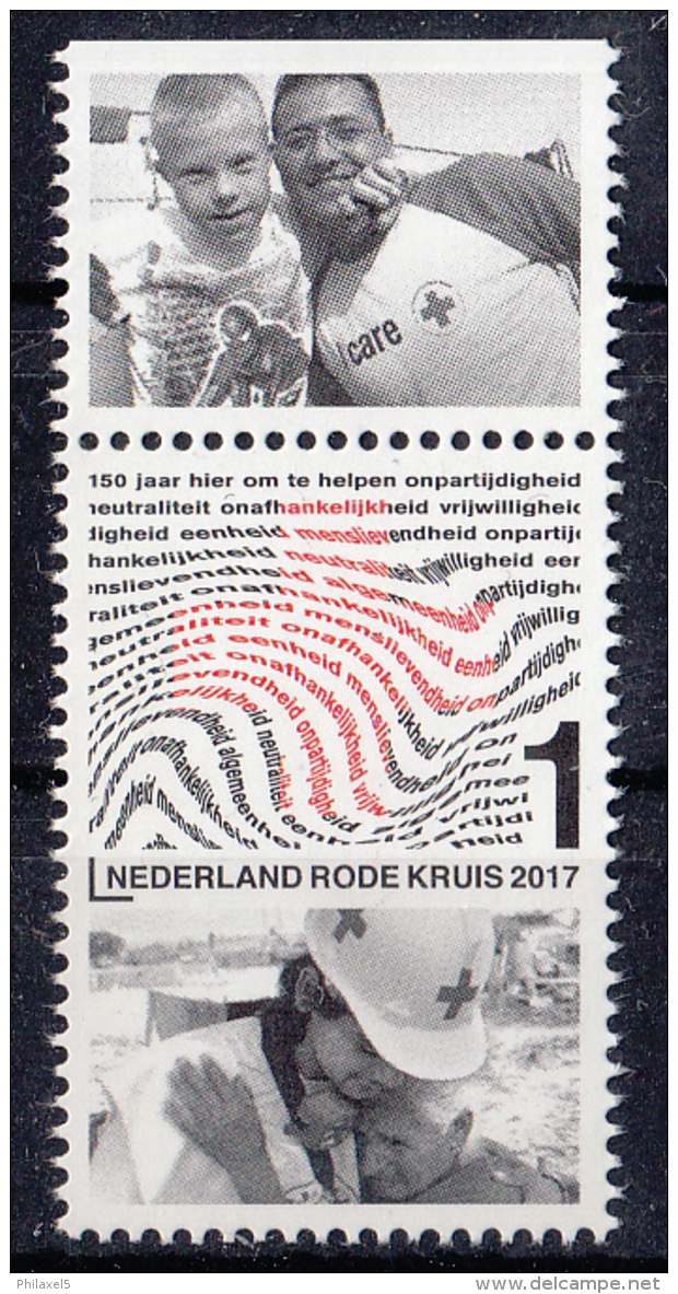 Nederland - 150 Jaar Rode Kruis In Nederland - Red Cross - Croix Rouge - MNH - Zegel 2 - Tab Boven - NVPH 3539b - Rotes Kreuz