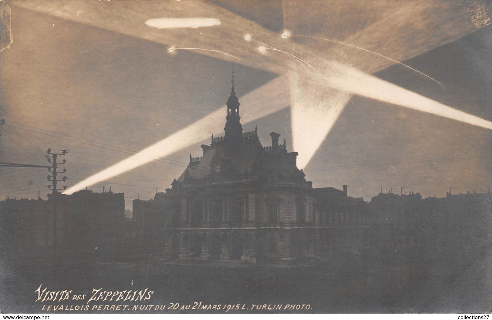 92-LEVALLOIS-PERRET- NUIT DU 20 MARS 1915, VISITE DES ZEPPELINS - Levallois Perret