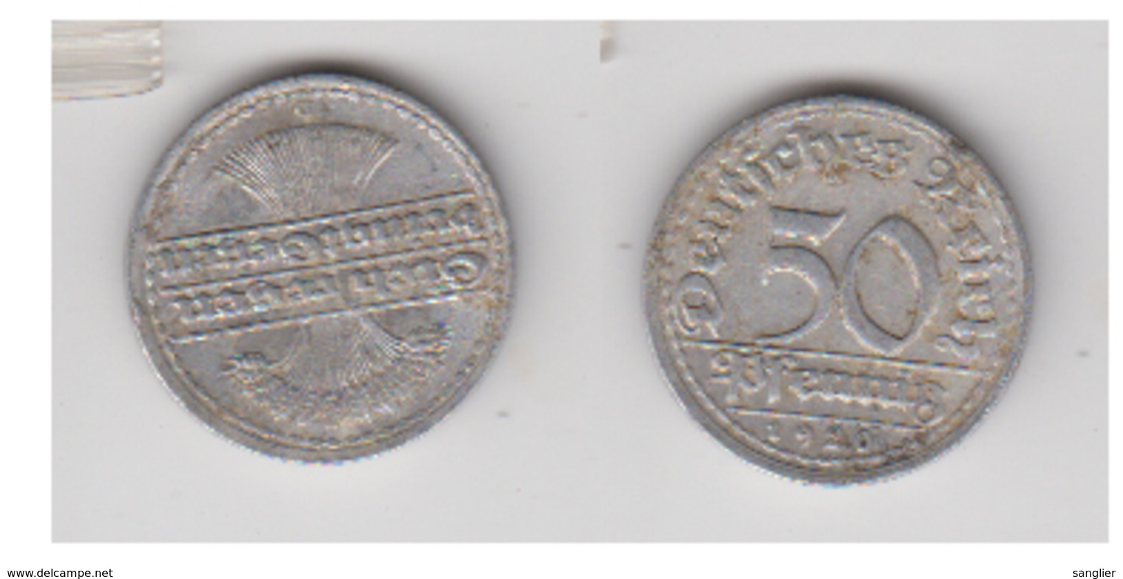 50 PFENNIG 1920 D - 50 Rentenpfennig & 50 Reichspfennig