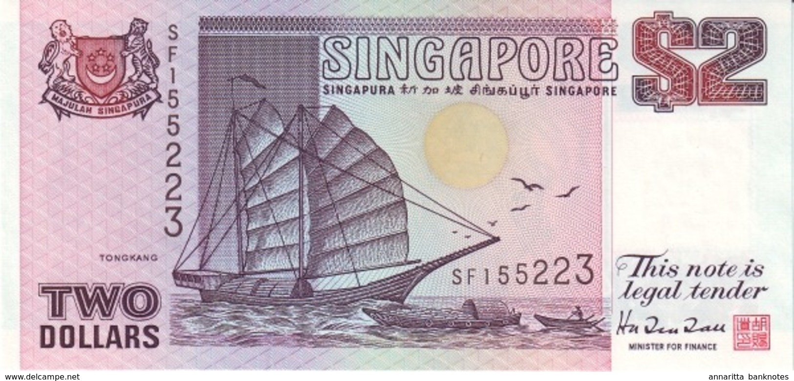 Singapore 2 Dollars ND (1992), UNC, P-28a, SG B129a - Singapur