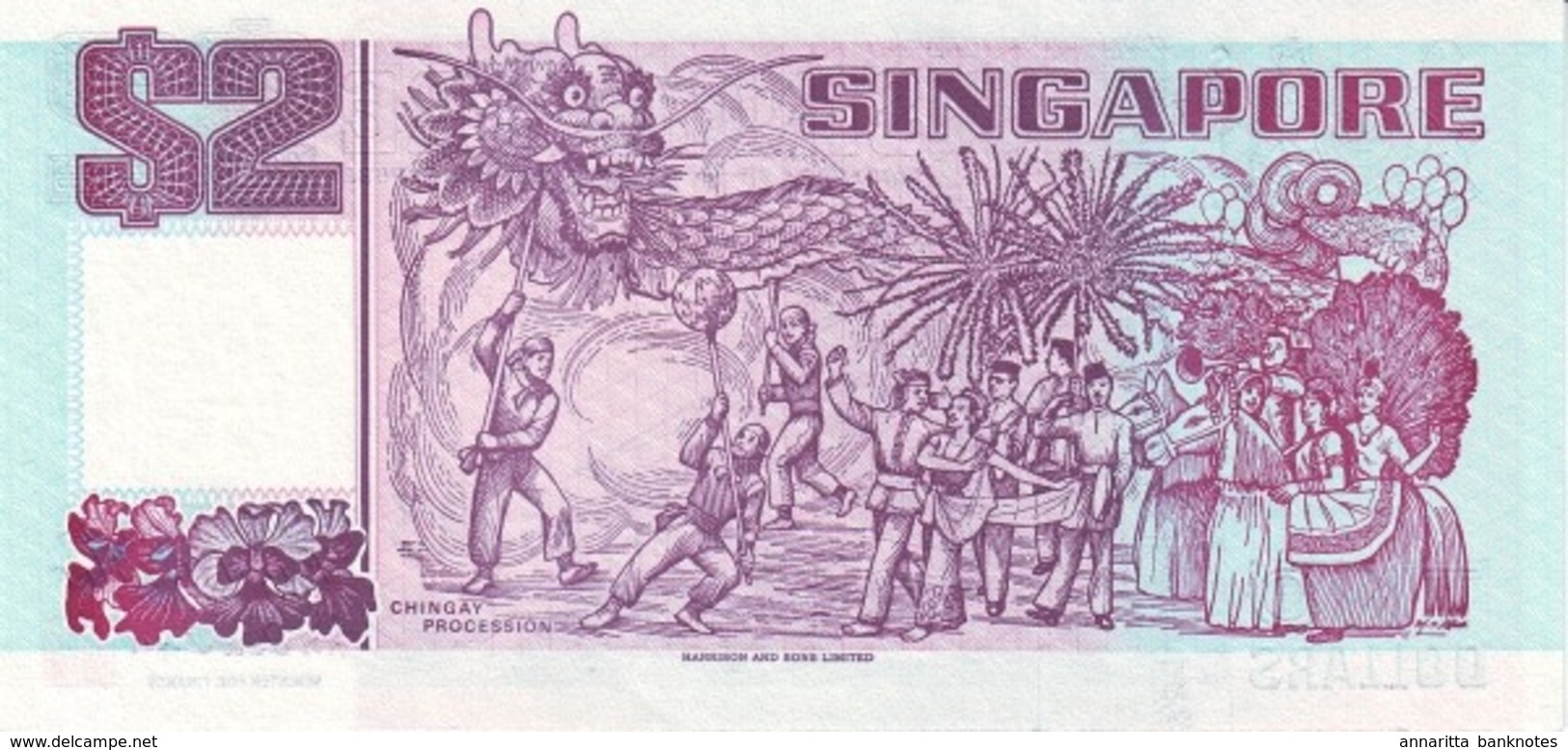 Singapore 2 Dollars ND (1992), UNC, P-28a, SG B129a - Singapur